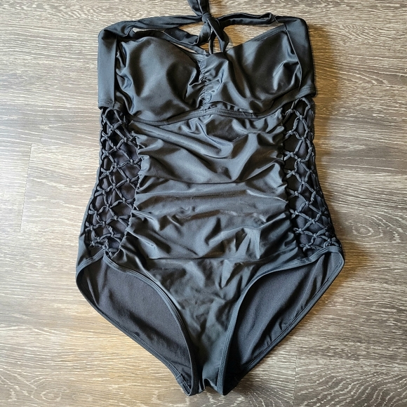 Ashley Graham Swimsuits for All Black Swimsuit - Picture 2 of 7